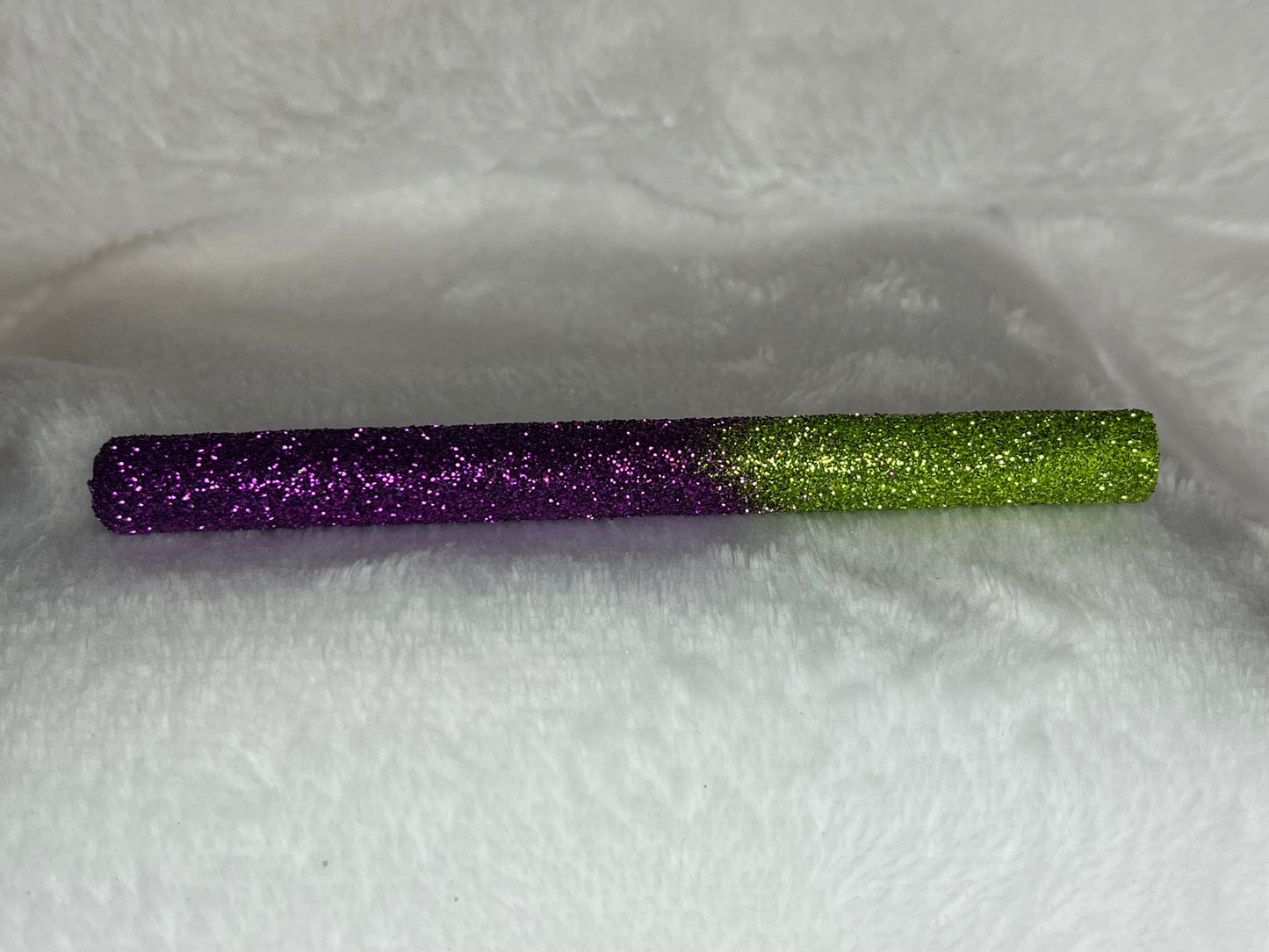 Purple/Lime Green Glittered Ink Pen
