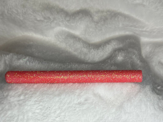 Coral Glittered Ink Pen