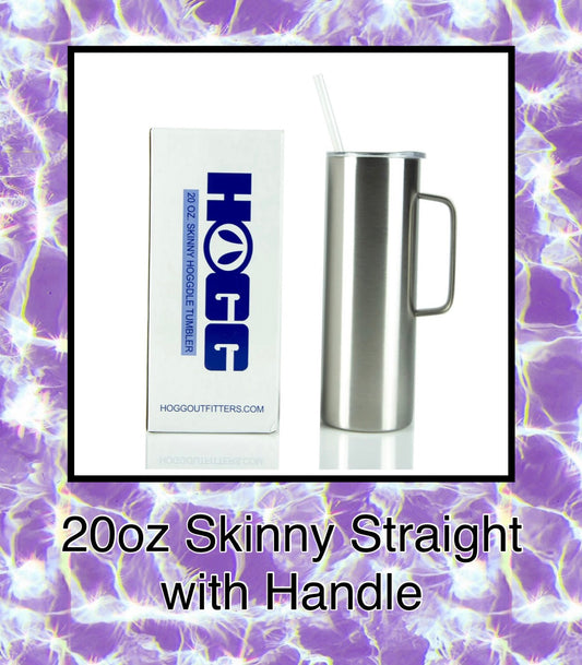 20oz  Skinny Straight Tumbler with Handle